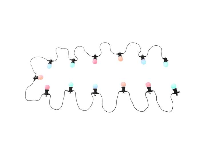 Guirlande lumineuse LED plastique noir, 20xLED