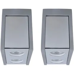 Deckenlampe Flurleuchte Deckenleuchte Schlafzimmerlampe Wohnzimmerleuchte Küchenlampe, Metall Beton grau, GU10 2 Flammig, L 18 cm, 2er Set