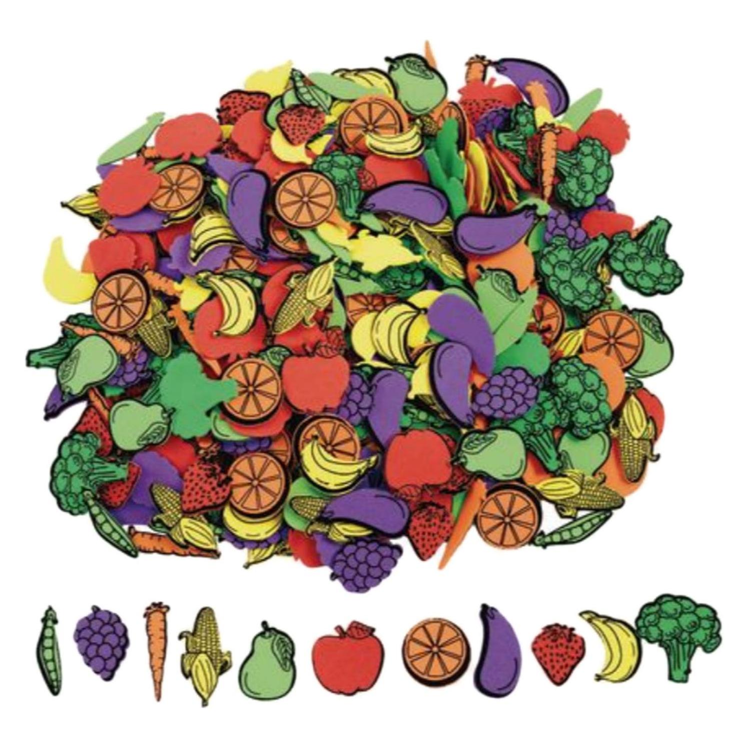 Colorations Färbungen - selbstklebende Schaumstoff-Obst- und Gemüseaufkleber (45117391)