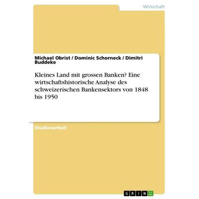 Kleines Land mit grossen Banken? Eine wirtschaftshistorische Analyse des schweizerischen Bankensektors von 1848 bis 1950, Taschenbuch von Michael