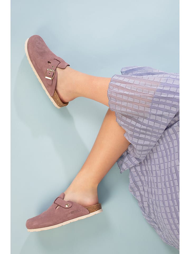BAYTON Leder-Clogs "Milky" in Lila - 41