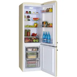 Amica Kühlgefrierkombination KGCN 387 100 B, Kühlschrank Freistehend, Beige