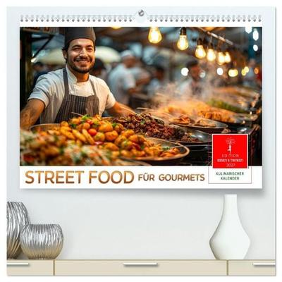Street Food für Gourmets (hochwertiger Premium Wandkalender 2027 DIN A2 quer), Kunstdruck in Hochglanz