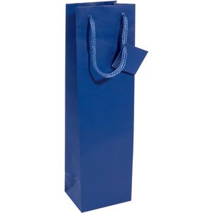 Sigel Geschenktüte GT505 Bottle, Flaschentüte, 10 x 35cm, ultramarinblau