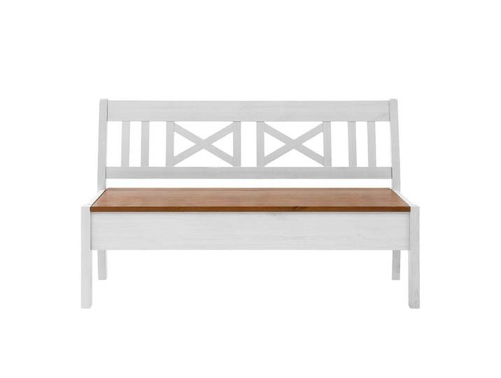 Sitzbank Fjord I 148cm Braun/Weiß/Kiefer Weiß/Kiefer Bernstein