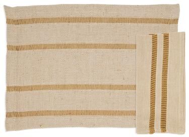 Saro Lifestyle Classic Stripe Placemat and Napkin Set
