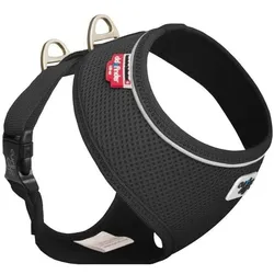 Curli basic sele Air-Mesh sort S (S, Hund), Halsband + Leine
