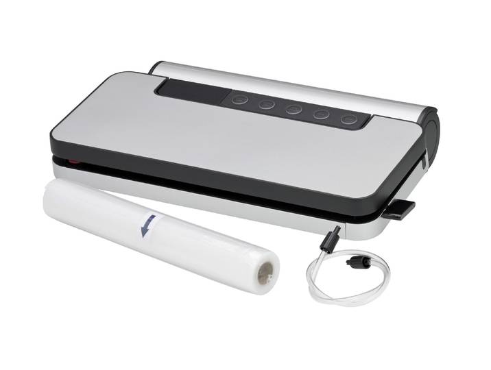 WMF Vakuumierer Lono , silber (silberfarben, schwarz), B:41,2cm H:8,1cm T:17,5cm, Vakuumierer, Vakuumierer