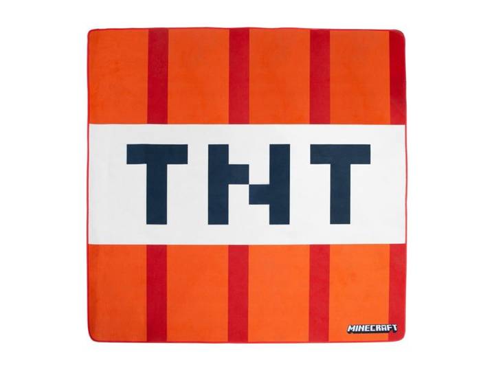 Tapis Gamer Carré - ROBA - Minecraft TNT - 120 x 120 cm - Moelleux - Antidérapant