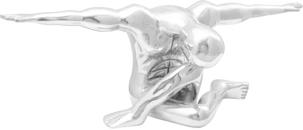 vidaXL Sculpture Argenté 91,5 x 32 x 33 cm Aluminium