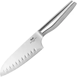 Edelstahl Santoku-Messer, 12,4cm Klinge, Alleskönner – Präzises Schneiden für Sushi, Fleisch, Fisch und Gemüse - von Fissler