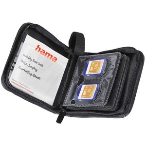 Hama Speicherkarten-Tasche 95980, für 12 SD-Karten, Kunstleder, schwarz
