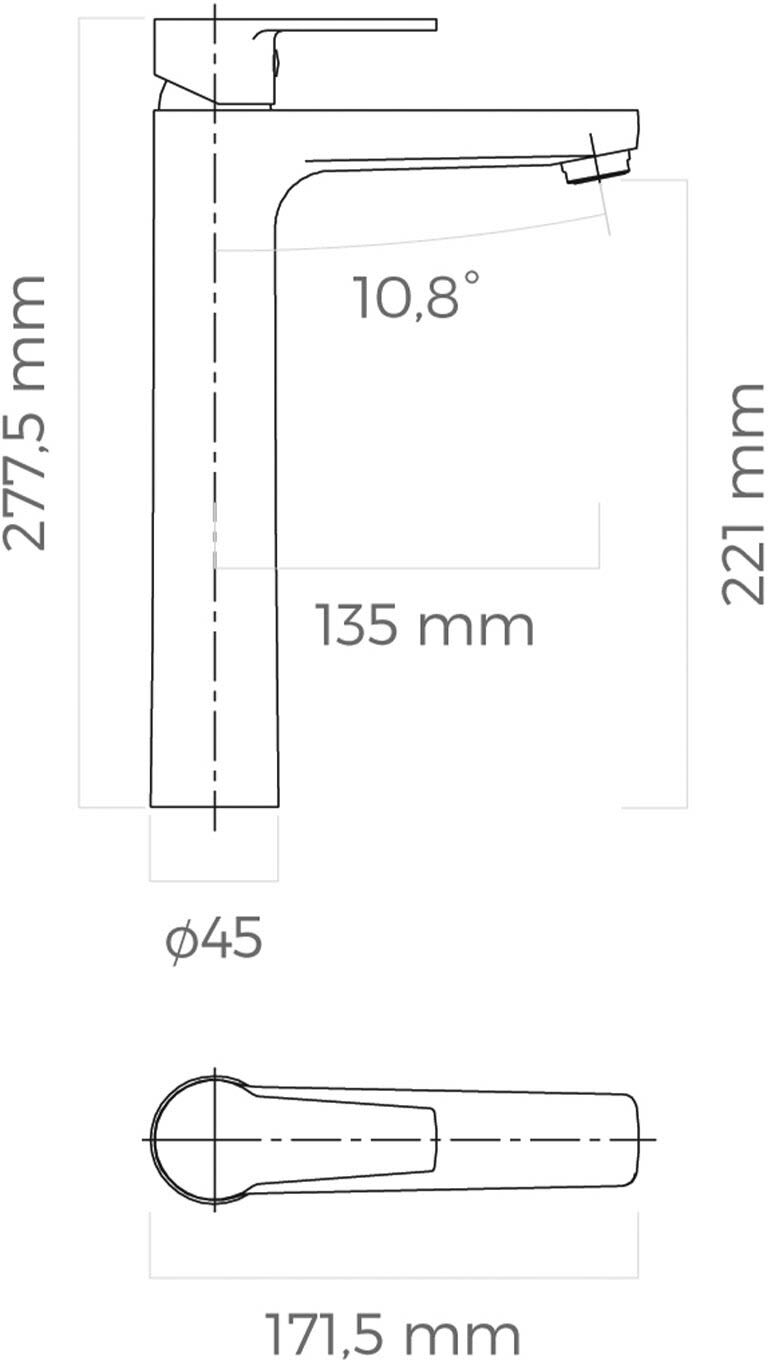 OLTENS Jog Waschbecken-Einhebelmischer, Höhe 27,8 cm, Badarmaturen, 32503100, chrom