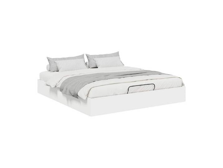 vidaXL Bett Ottoman Bettgestell Weiß 180 x 200 cm Holzwerkstoff (1-tlg)
