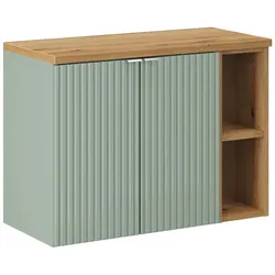 WASCHTISCHUNTERSCHRANK 80.4cm Jade Grün und Holz