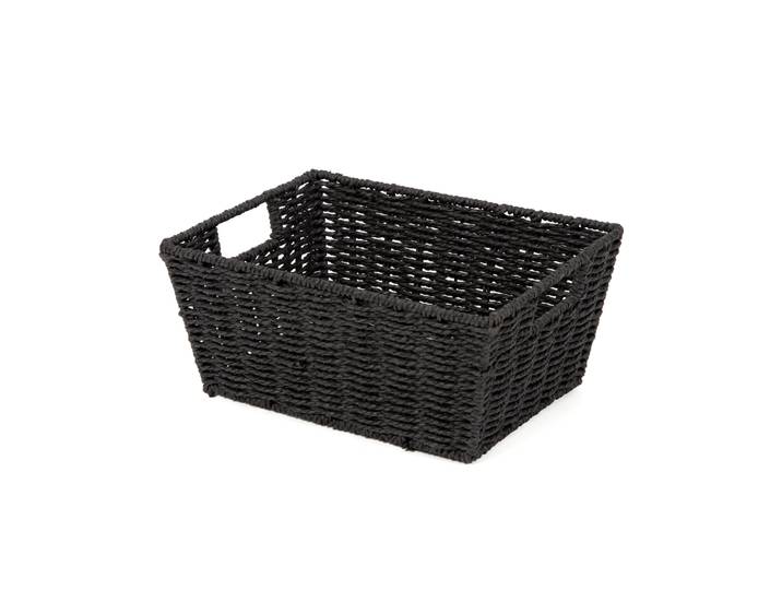 Panier De Rangement Papier Tressé Etna - Compactor - 31 X 24 X H.14 Cm - Noir