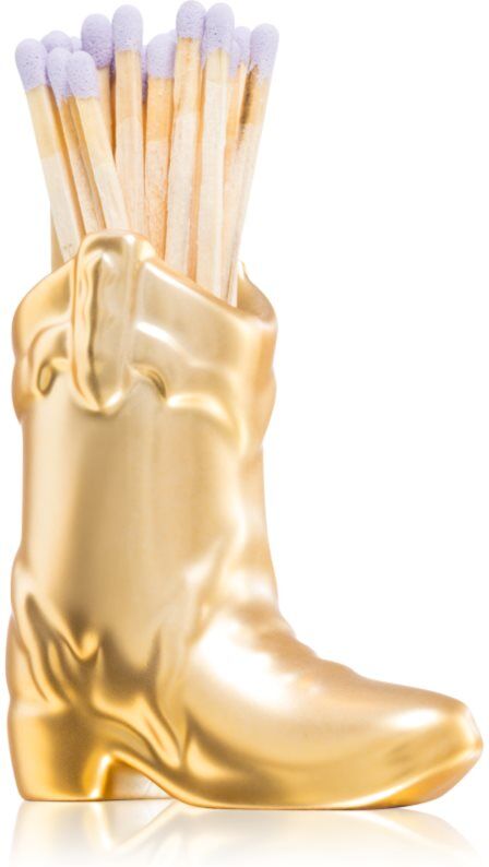 Paddywax Cowboy Boot Match Holder allumettes Gold Metallic 25 g