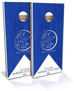 Skip's Garage Team Moon Falcon Outdoor Cornhole Board Set