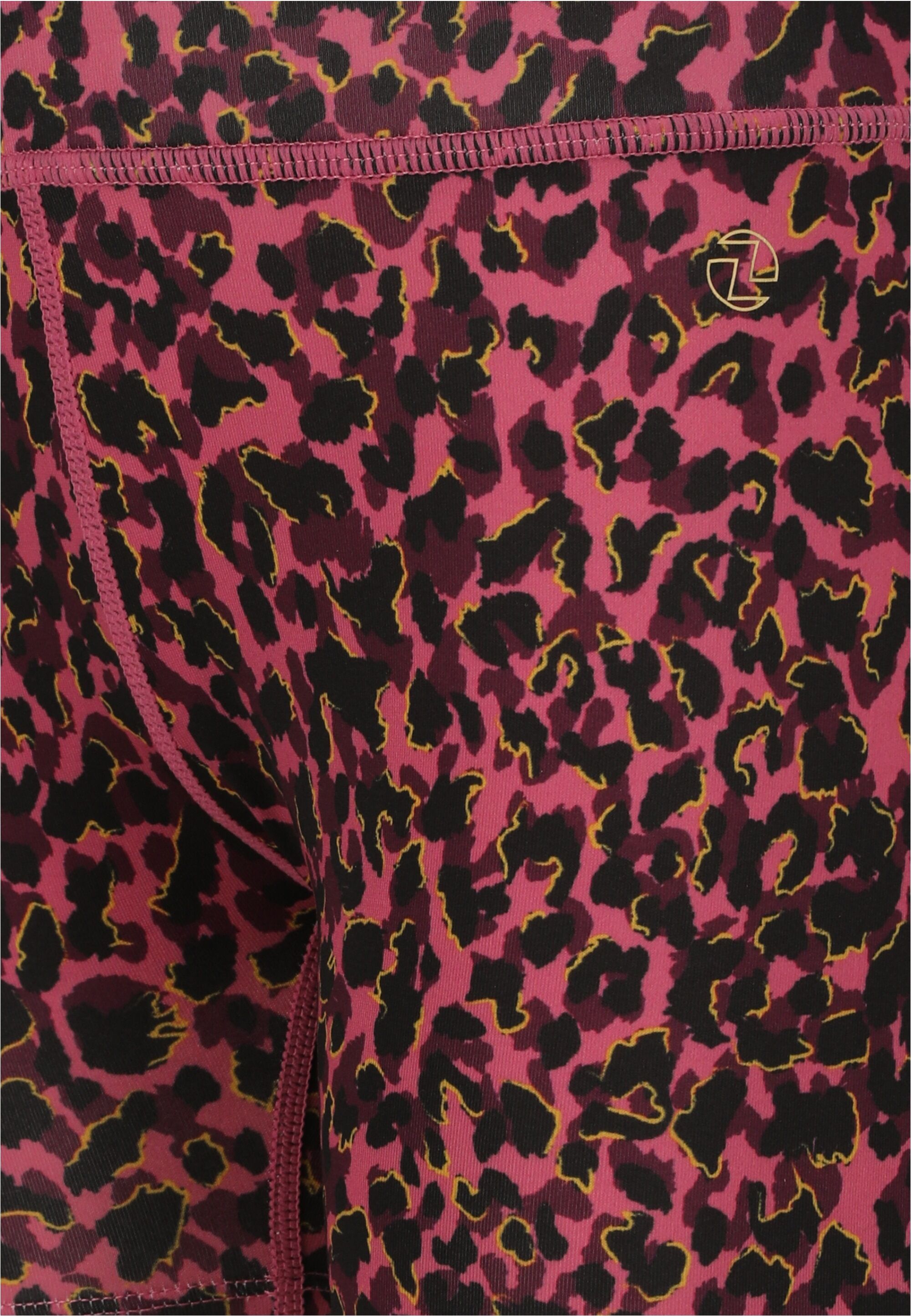 Funktionstights ZIGZAG "Valerie", Jungen, Gr. 128, EURO-Größen, pink (pink, blau), 90% Polyester, 10% Elasthan, mehrfarbig, kurz, Hosen, mit schnelltrocknender QUICK DRY-Technologie