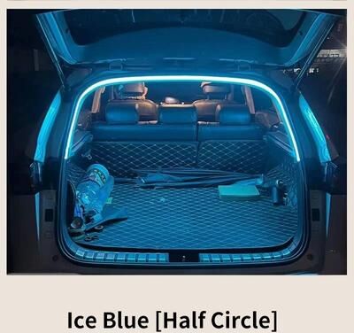 Uplifted Goods LED Car Trunk Ambient Light Strip With Automatic Sensing 78.7in Ice Blue