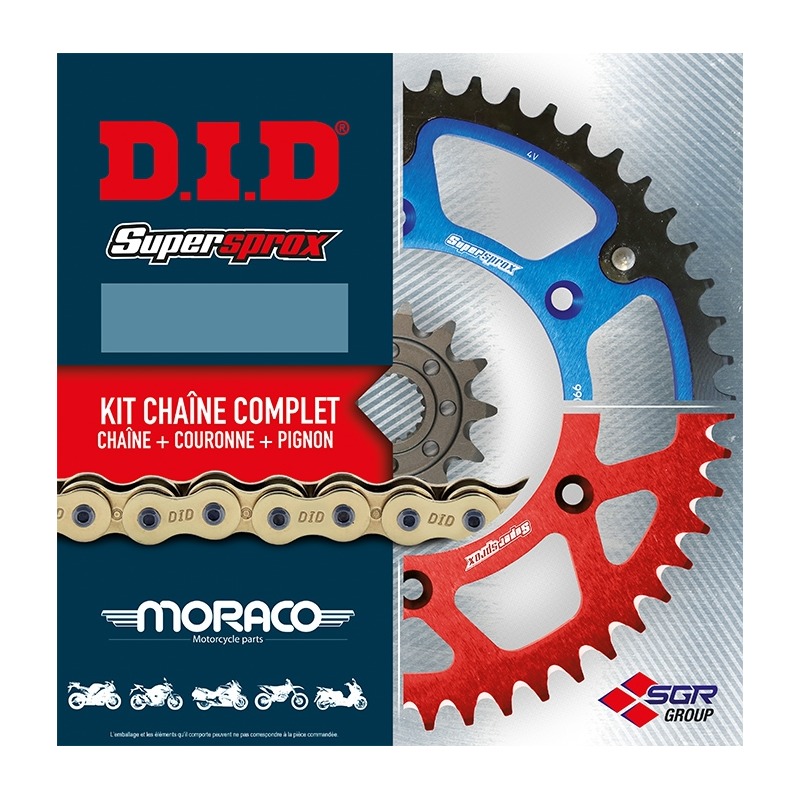 Kit chaîne DID type VX3 fermeture par rivet pour Suzuki GSF 600 Bandi