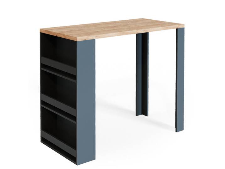 Vicco Bartisch Eiche 57 x 117 cm, Eichefarben, Holzwerkstoff, 3 Fächer, Rechteckig,Rechteckig, 57x106x117 cm, Esszimmer, Barmöbel, Bartisch