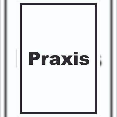 HB-Druck Praxis Schild mit Text Arzt Gesundheit hochkant A1 (594x841mm)