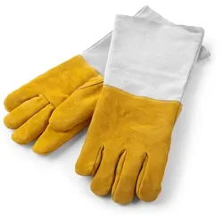 HENDI Leder-Grillhandschuhe hitzebeständig – 2 Stück, 2 Stk., (L)460mm
