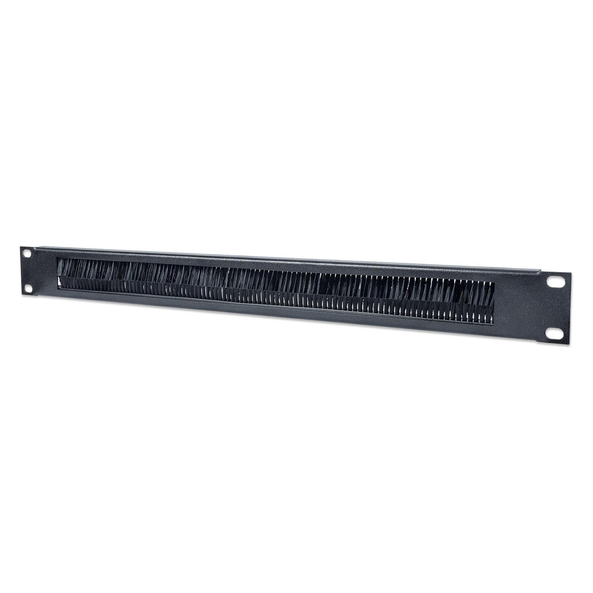 Intellinet 48,3 cm 19 Zoll Kabeldurchfuehrung 1 HE schwarz Kabeldurchfuehrung mit Buerstenleiste (712767)
