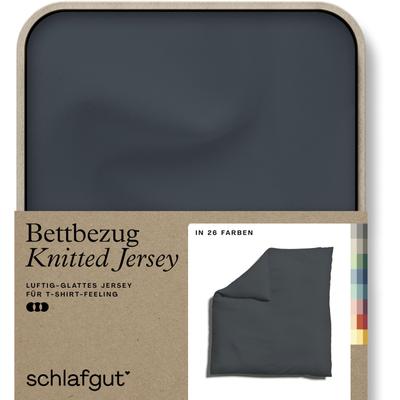 Schlafgut "Premium Bettbezug Knitted Jersey (1 St)" Ton-in-Ton Reißverschluss, Bio-Baumwolle mit Elasthan, Uni, OEKO Tex