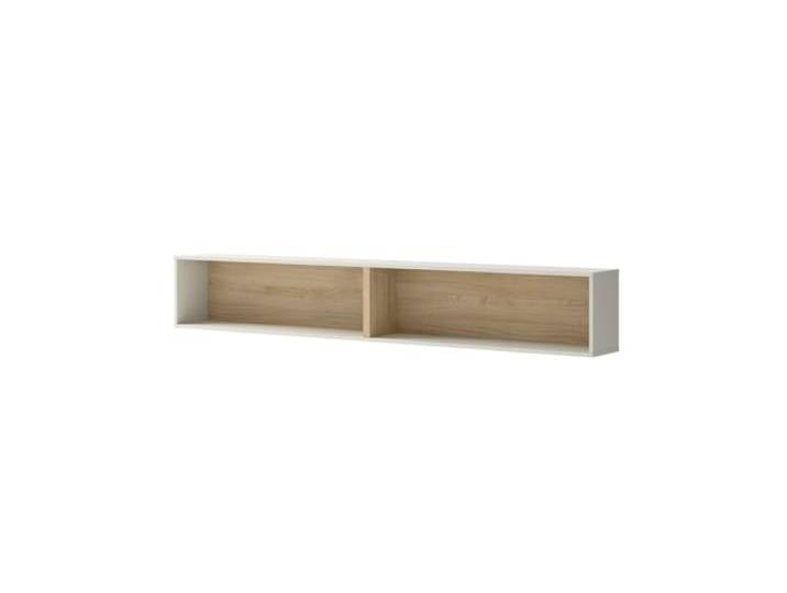 MEBLINI Hängeschrank für Horizontal Schrankbett Bed Concept - Wandschrank mit Regalen - BC-30 - Kaschmir/Nagano Eiche