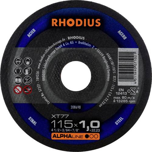 Rhodius 208698 Trennscheibe gerade 115mm Stahl