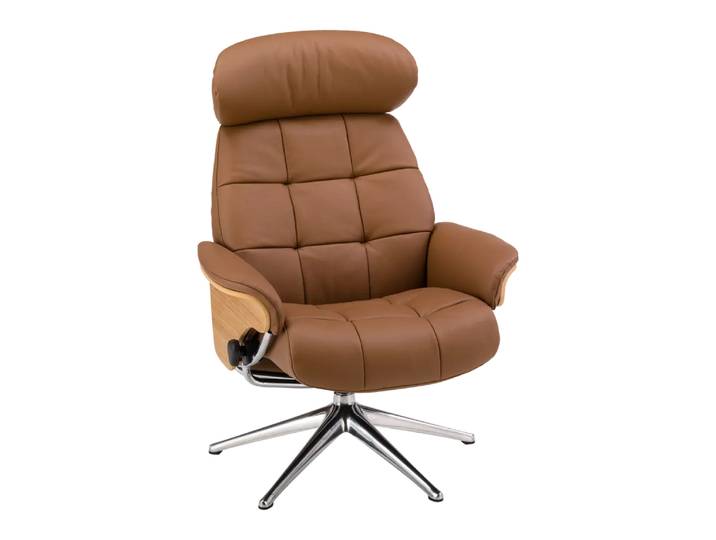 Sessel Scandi Skagen, Flexlux, savoy modena brown, Leder