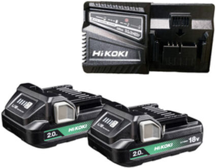 Pack de batteries HiKOKI 18V 2,0 Ah BSL1820M + chargeur UC18YSL (UC18YFSLWFZ)