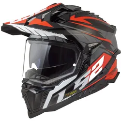 LS2 Explorer MX701 Spire Endurohelm schwarz-titanium-rot - XS (53/54)