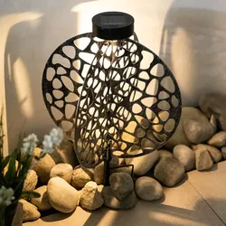 Solarlampe für Außen Deko LED Solarleuchte Gartenleuchte Deko Garten silber, Lichteffekt mit Erdspieß, 1x LED 3000K, LxH 30x41 cm