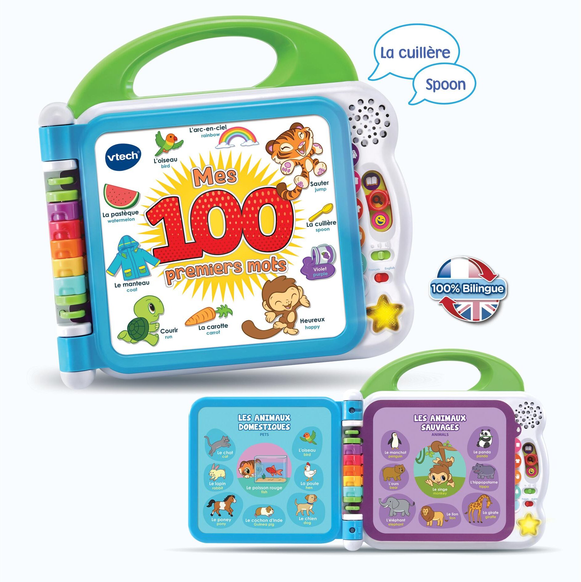 Lernspielzeug VTECH "Mon premier imagier zweisprachig, Französisch, Englisch", Kinder, bunt (mehrfarbig), Lernspielzeug Lernspielzeug mehrfarbig Einheitsgröße