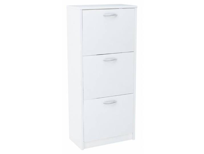 Armoire à Chaussures - 3 Portes - 116x50x28cm - Blanc