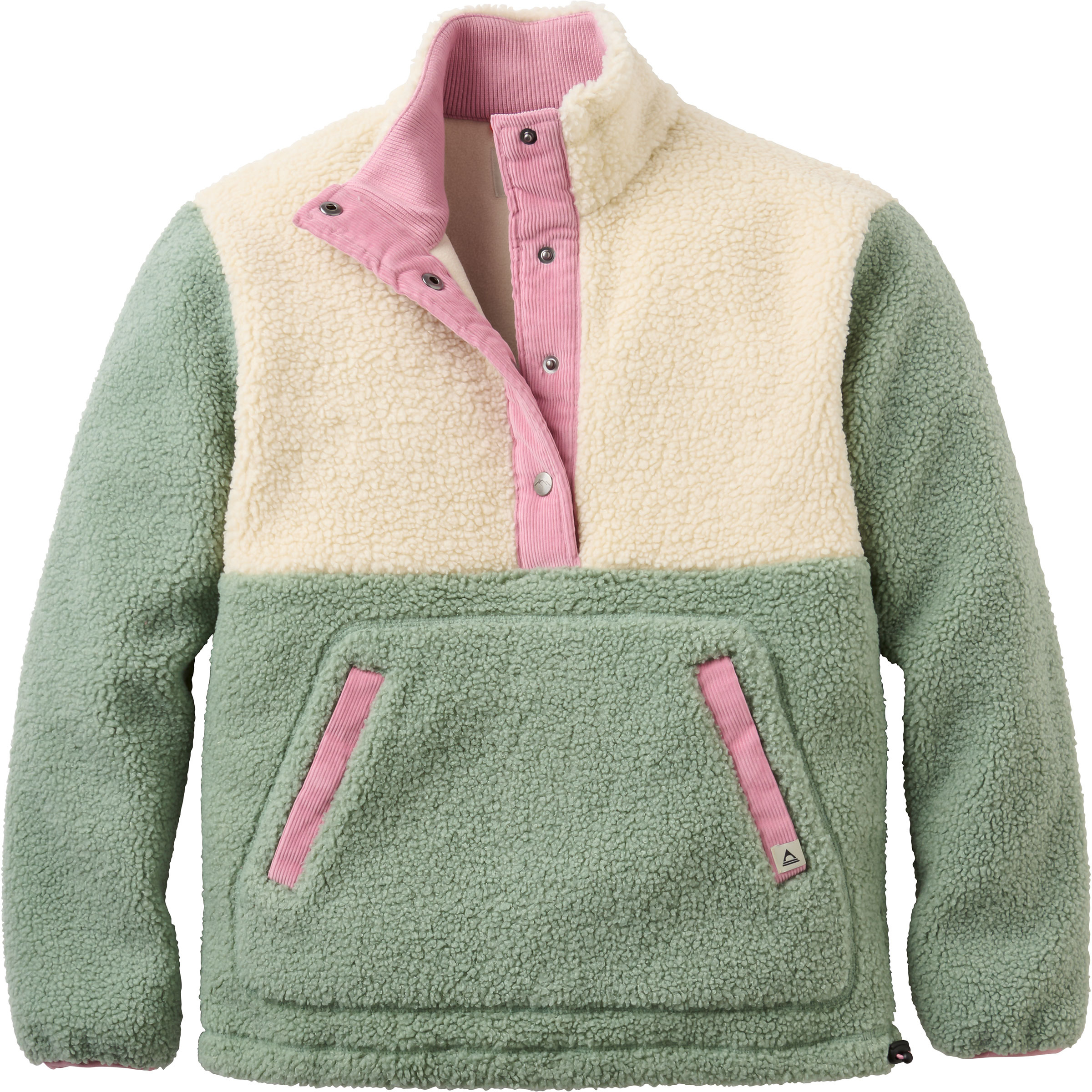 Passenger Clover Sherpa Fleece Damen Pullover gruen Größe M Lifestyle Schnell trocknend
