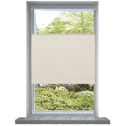 vidaXL Plissee Faltrollo Rollo Plisseerollo 110x100cm Creme