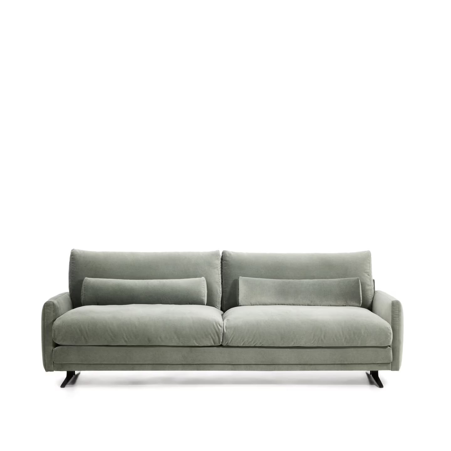 Kave Home Veliro Velvet 3-zits Bank - Groen