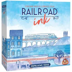 White Goblin Railroad Ink – Würfelspiel in Tiefblau (Deutsch)