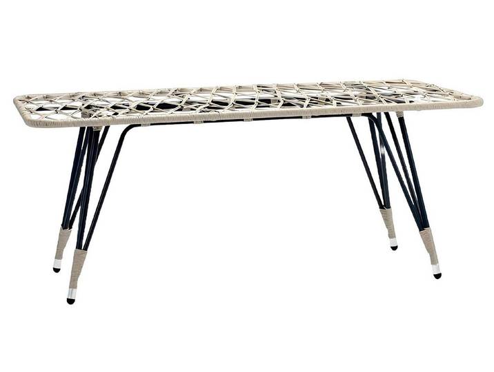 JVmoebel Couchtisch Beiger Rattan Couchtisch im modernen Design für stilvolle Wohnräume (Tisch), Made in Europa