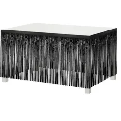 Tischdeko mit Bändern – 80 x 300 cm, schwarz