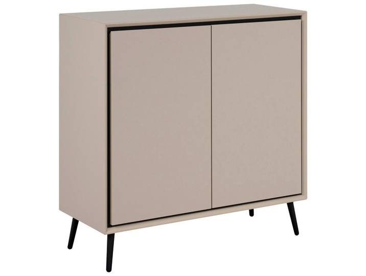 Livetastic Kommode, Schwarz, Sand, Kunststoff, 2 Fächer, 90x90x38 cm, Wohnzimmer, Kommoden & Sideboards, Kommoden