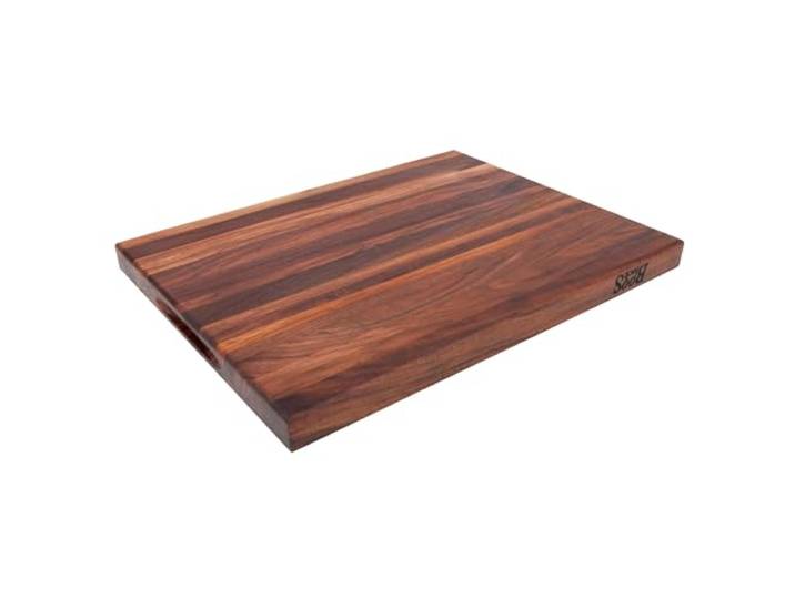 Boos Block Profi Schneidebrett Walnuss - 51 x 38 x 4 CM - Antibakteriell Nussbaum-Schneidebrett - Dick - Hackbrett - Hackblock - Holzbrettchen mit Griff
