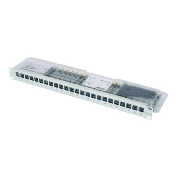 Telegärtner 19Z-Modulträger 1HE grau inkl. 24xAMJ-S Cat6A 100007012)