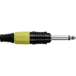 DAP 6.3 mm Jack Plug Mono Black housing Gelbe Kappe