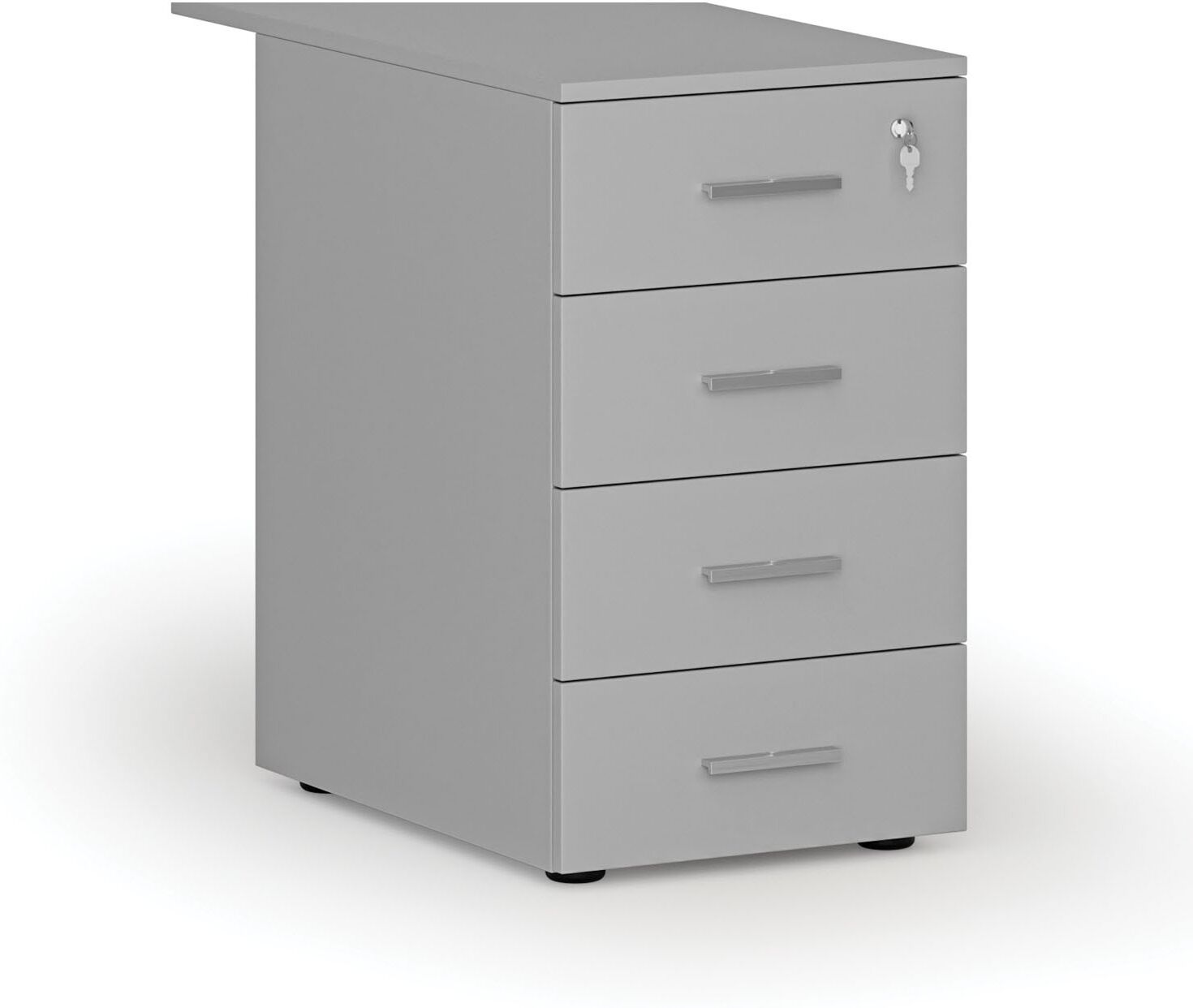 B2B Partner Schreibtischcontainer PRIMO GRAY, 4 Schubladen, grau