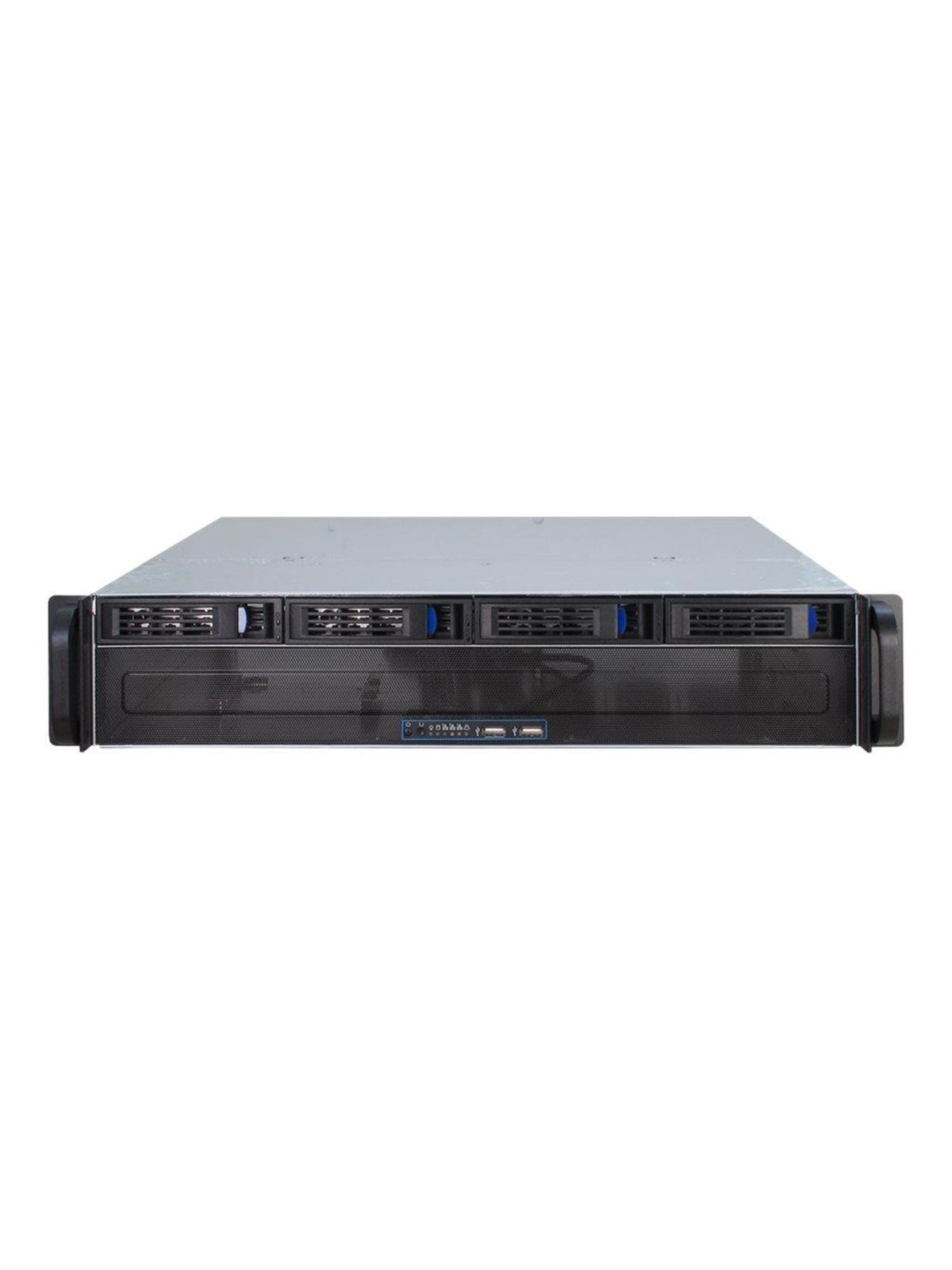 Inter-Tech IPC 2U-2404L - Gehäuse - Server (Rack) - Schwarz